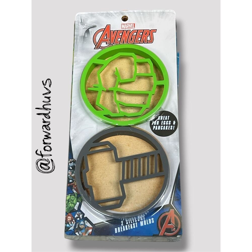 Marvel Avengers Silicone Breakfast Molds – Hulk Fist & Thor’s Hammer – 2 Pack